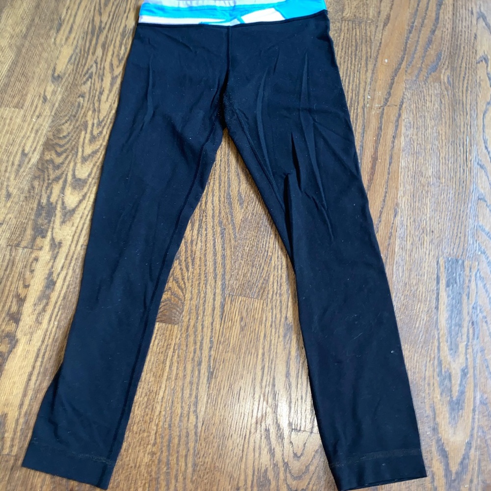 IVIVVA BLACK LEGGINGS WITH COLORED WAISTBAND